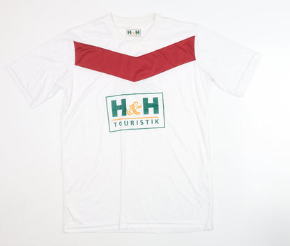 H&H Touristik Men's White Red XL Football Jersey