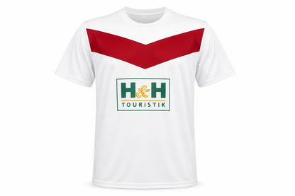 H&H Touristik Men's White Red XL Football Jersey