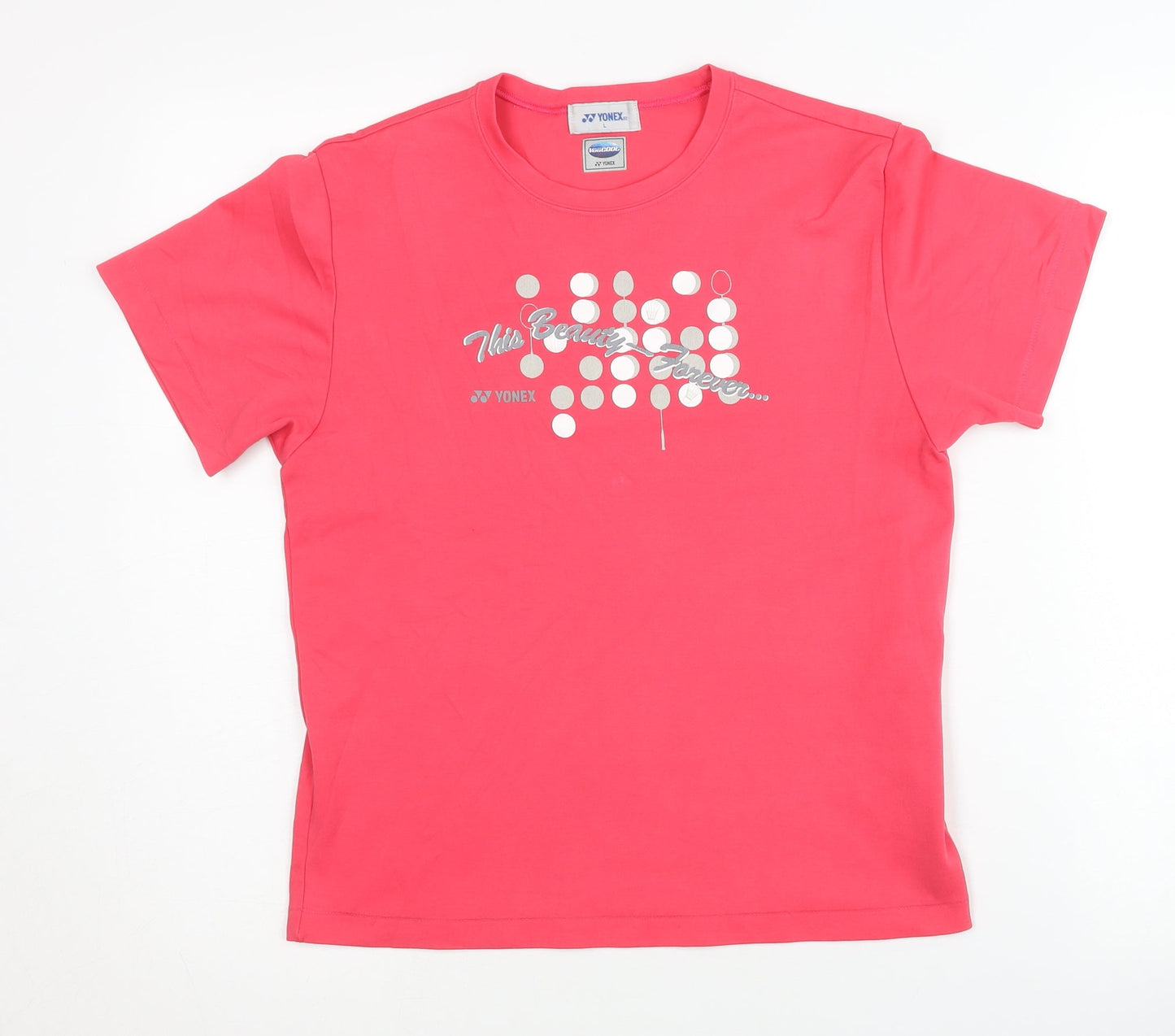 Yonex Women's Pink T-Shirt, L, Sports Activewear
