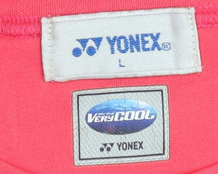 Yonex Women's Pink T-Shirt, L, Sports Activewear