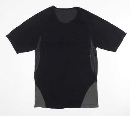 Men's Black Athletic T-Shirt, Gym & Running, Size S