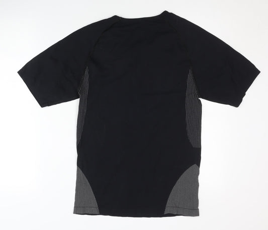 Men's Black Athletic T-Shirt, Gym & Running, Size S