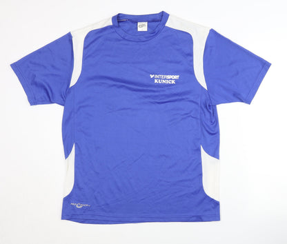 Mens UK Size L PRO TOUCH Blue Running & Jogging T-Shirt