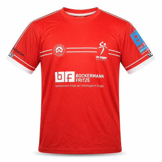 Tanked Men's Red Handball Jersey T-Shirt S