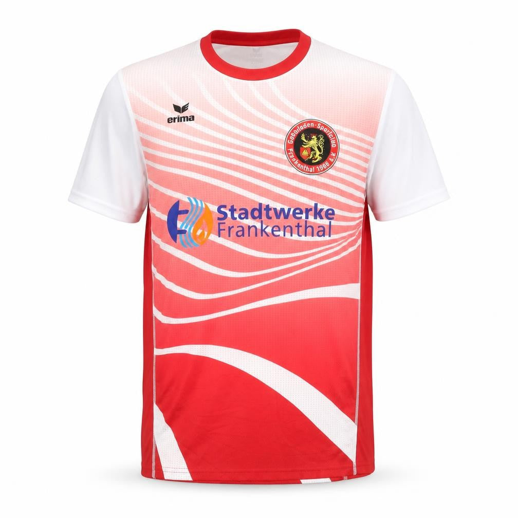 Front view of Erima unisex red football jersey shirt s