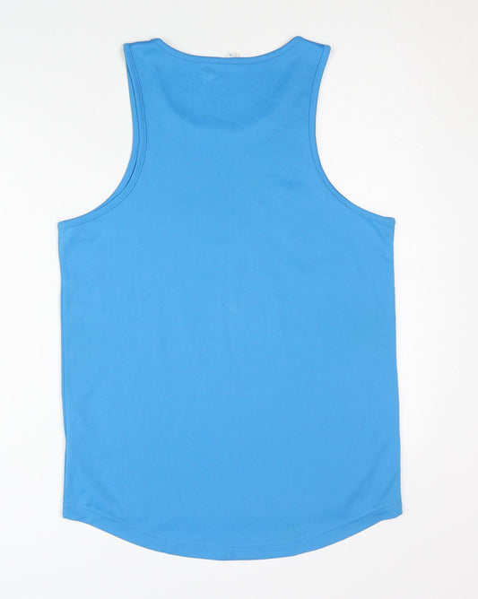 AWDis Men's Blue Volleyball Tank Top Medium