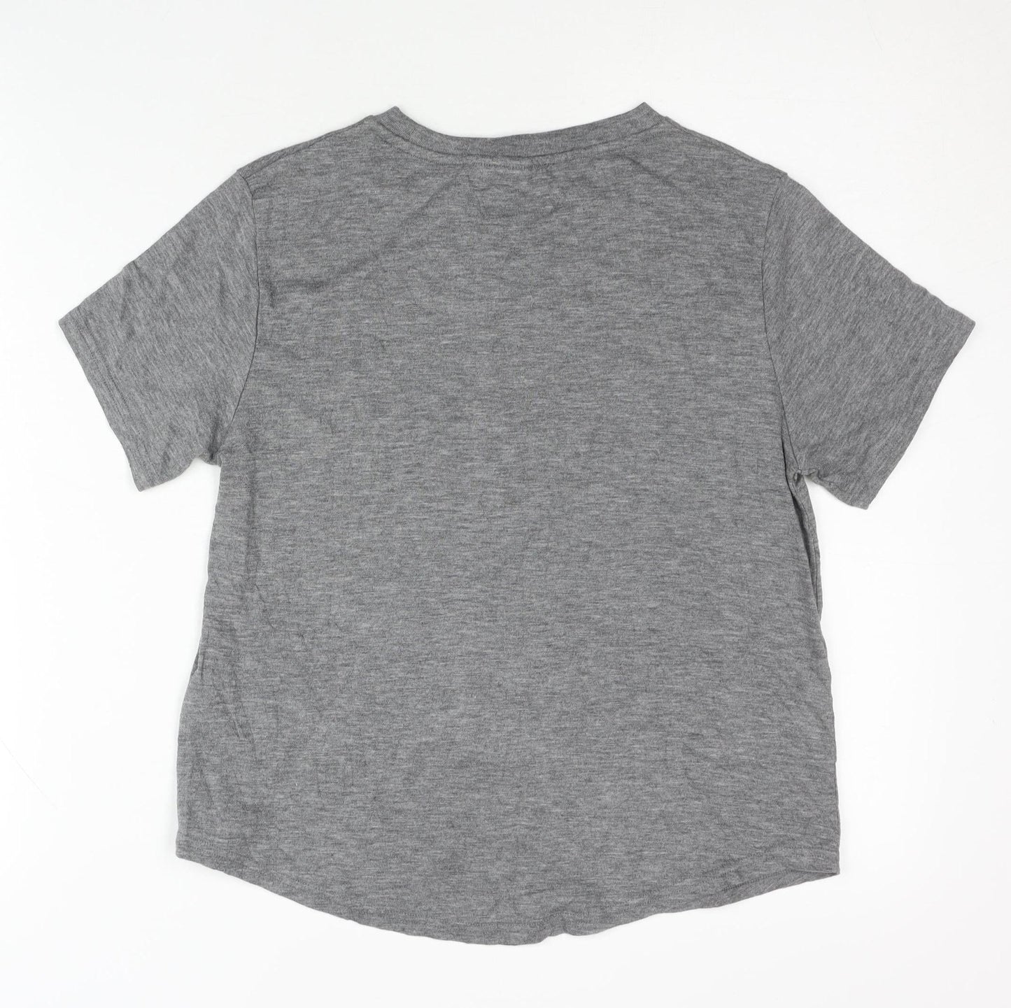 Womens UK Size S H&M Grey Basic T-Shirt