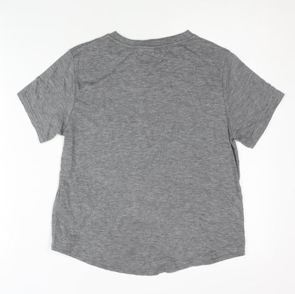 Womens UK Size S H&M Grey Basic T-Shirt