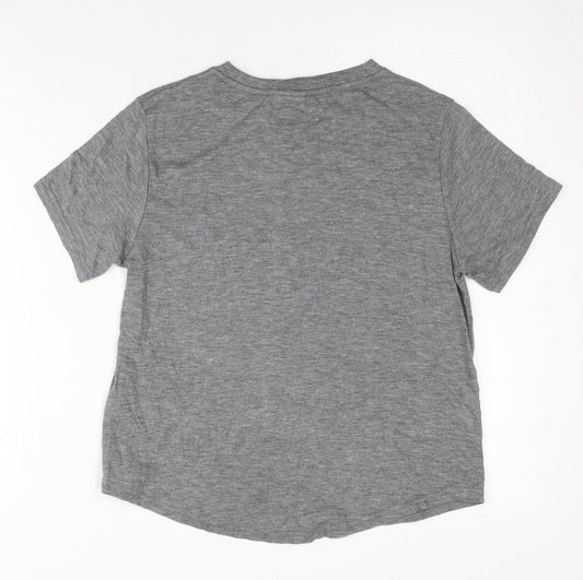 Womens UK Size S H&M Grey Basic T-Shirt