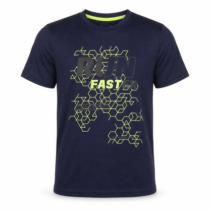 Front view of ERGEENOMIXX boys’ blue graphic t-shirt - 12 years