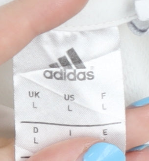 Adidas Men's White Football Jersey L - Quick Dry