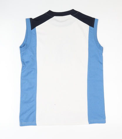 Alive Boys' Blue White Basketball Tank Top Size 14