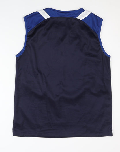 Identic Men's Blue Baseball Tank Top S - Sportswear