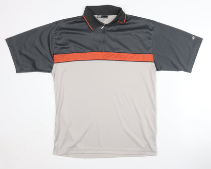 Let's Go Men's Grey Polo Shirt - Size M - 1/4 Zip