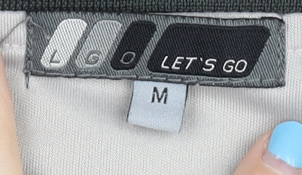 Let's Go Men's Grey Polo Shirt - Size M - 1/4 Zip