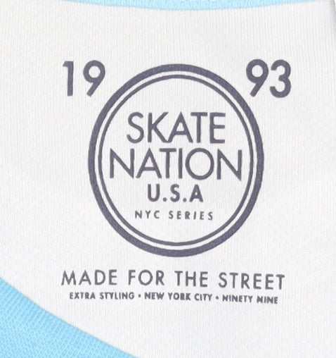 Skate Nation Boys Blue Green Sleeveless Tank Top