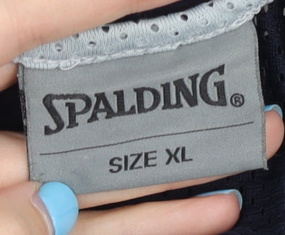 Spalding Men's Black XL Basketball Tank Jersey