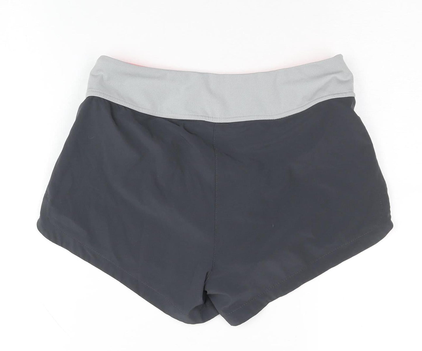 H&M Women's Black Grey Athletic Shorts, Size 8 Gym Quick Dry