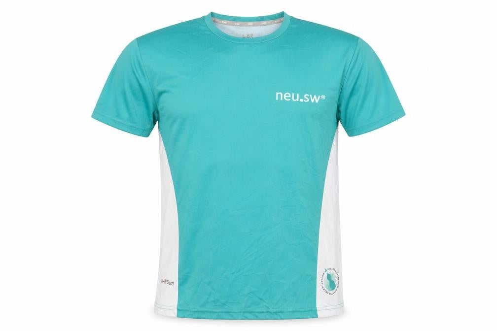 Front view of EE Tech Men's Green-White Jersey T-Shirt Large