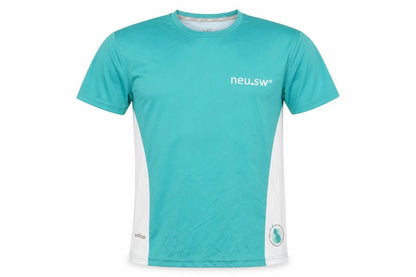 Front view of EE Tech Men's Green-White Jersey T-Shirt Large