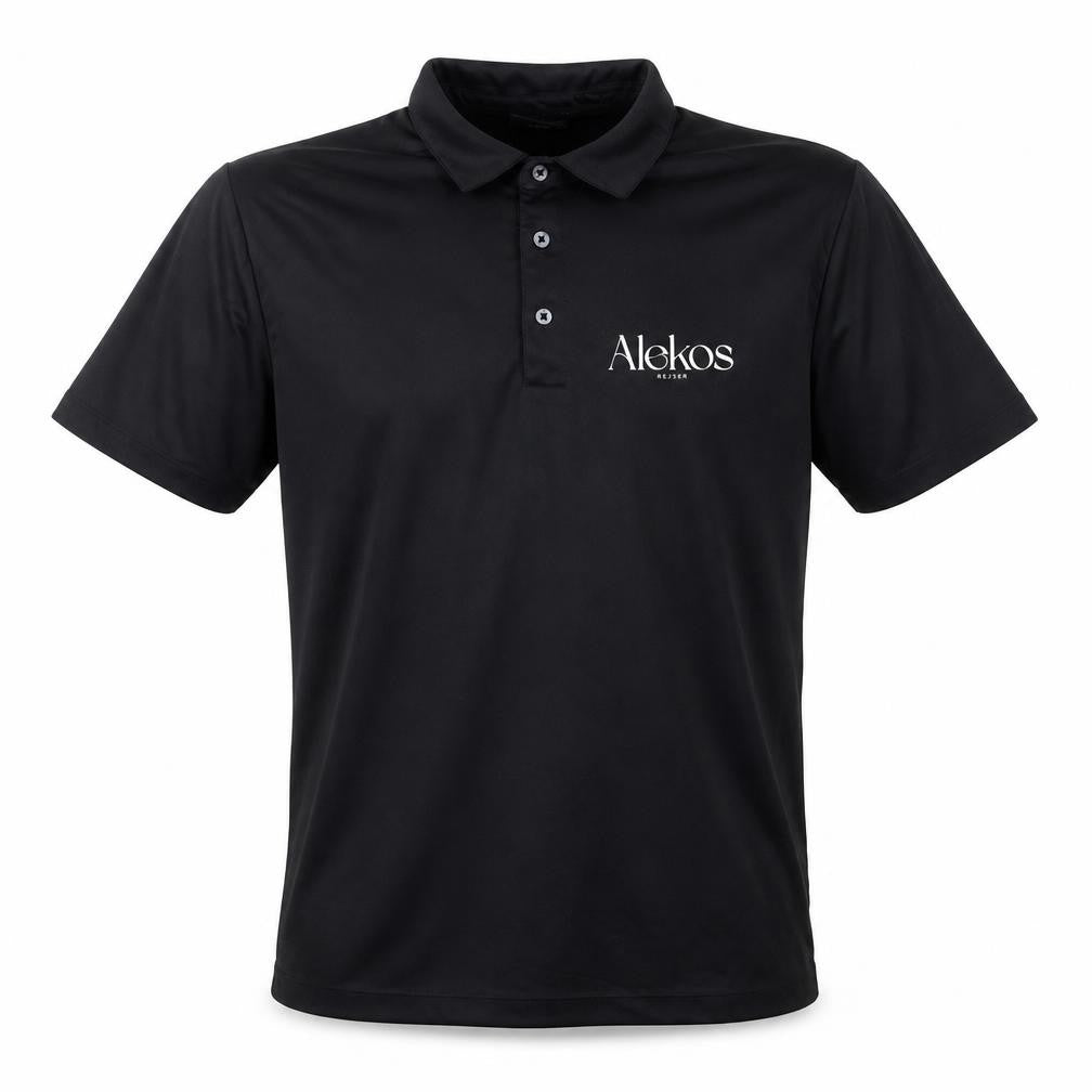 Front view of Tee Jays Men's Black Polo Shirt -, size L