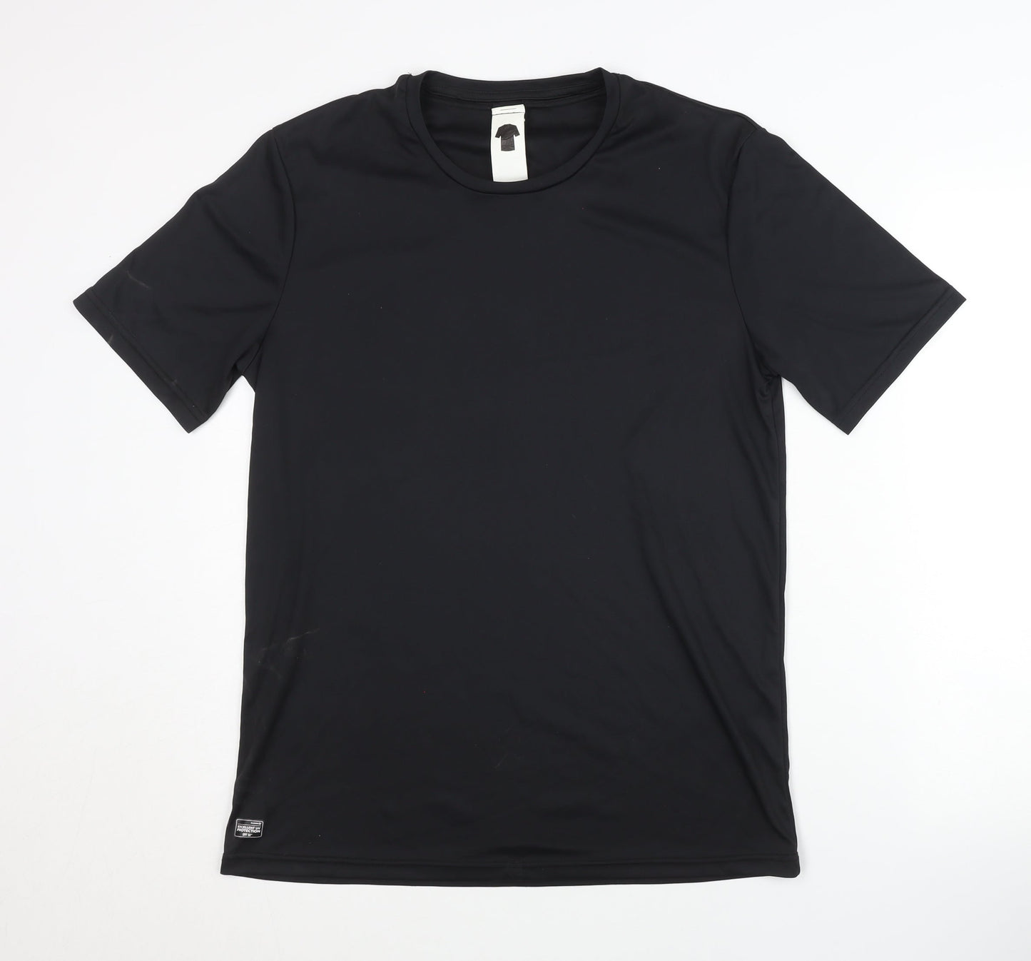 Decathlon Men's Black T-Shirt, Size L, Short Sleeve