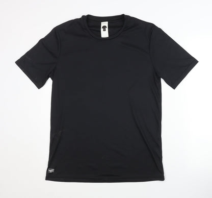 Decathlon Men's Black T-Shirt, Size L, Short Sleeve