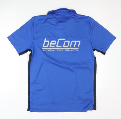 Nike Men's Blue Polo Jersey Football Top M