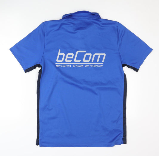 Nike Men's Blue Polo Jersey Football Top M