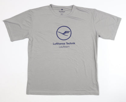 OLTEES! Men's Grey XL Graphic T-Shirt Crew Neck