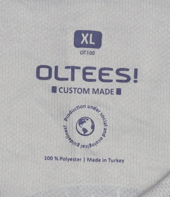 OLTEES! Men's Grey XL Graphic T-Shirt Crew Neck