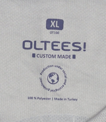 OLTEES! Men's Grey XL Graphic T-Shirt Crew Neck