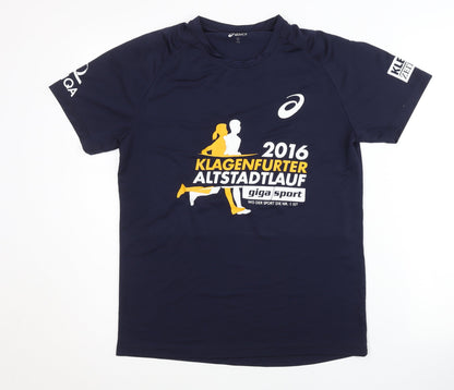 Asics Men's Blue Running T-Shirt - Size S, Sport, Logo