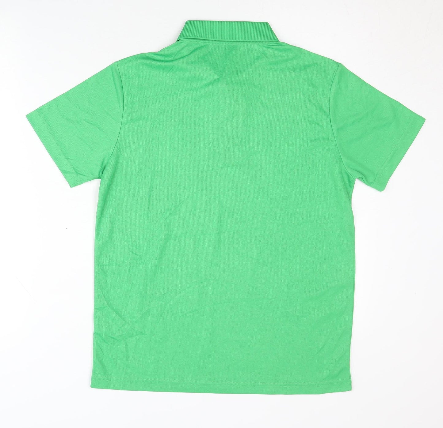 FGS Men's Green Polo Shirt, Size M, Cotton Blend