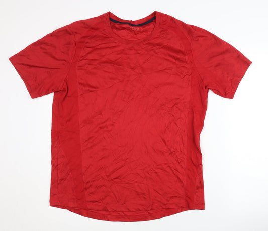 Men's Red Active T-Shirt XL Short Sleeve Crew Neck