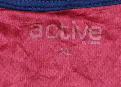Men's Red Active T-Shirt XL Short Sleeve Crew Neck