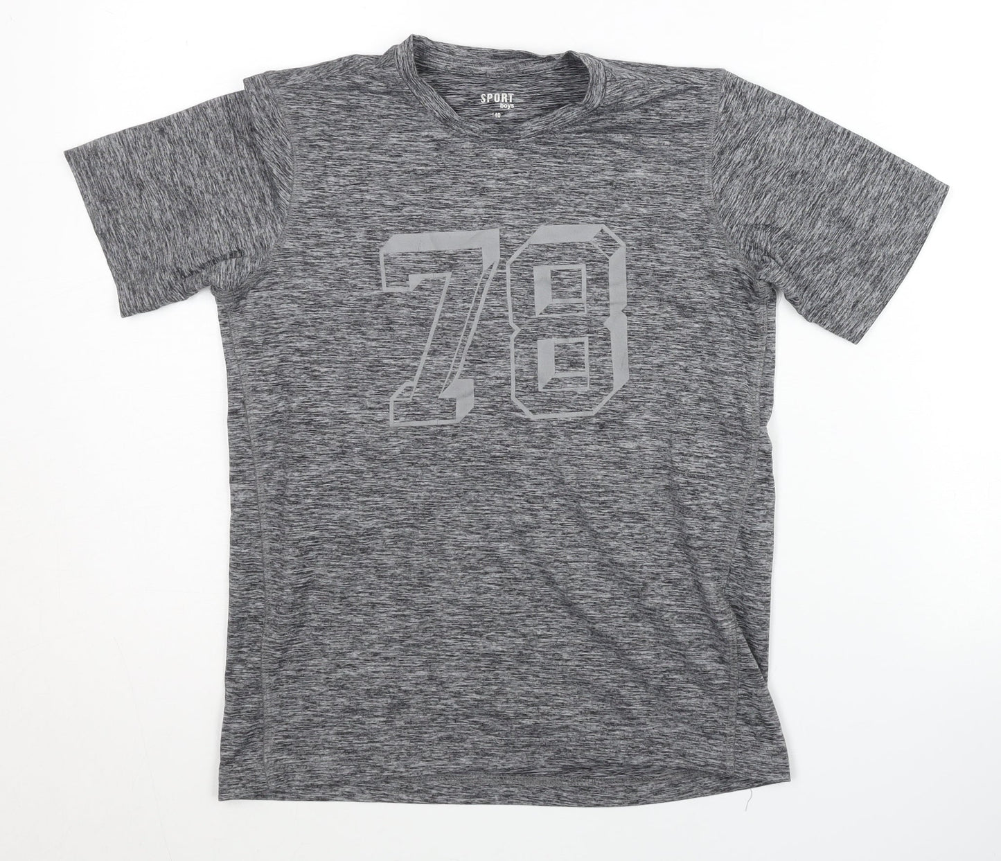 Pocopiano Boys Grey Jersey T-Shirt, 12-13 Years, Sporty Fit
