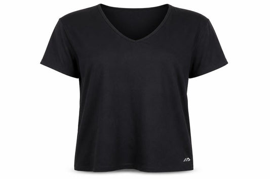 Active Women's Black V-Neck T-Shirt Size 16