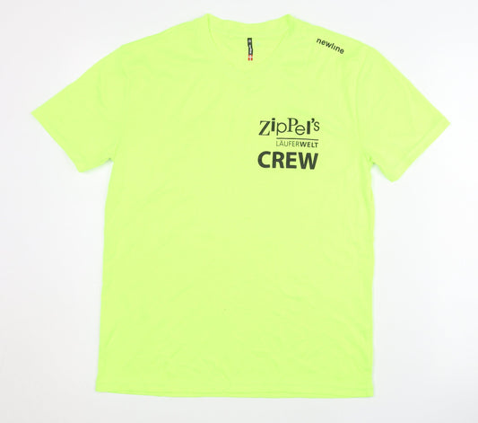 Newline Men's Green Running T-Shirt, Size S