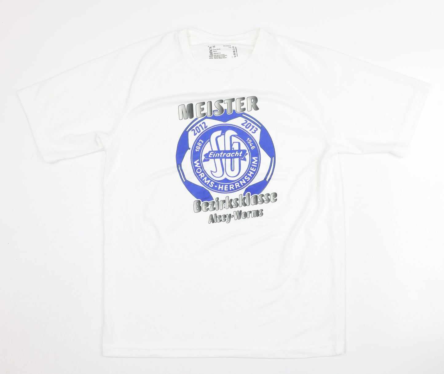 Hanes Men's White M T-Shirt Jersey Sports