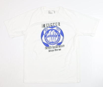 Hanes Men's White M T-Shirt Jersey Sports
