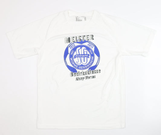 Hanes Men's White M T-Shirt Jersey Sports