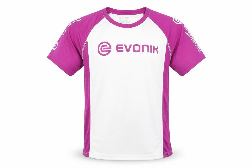 Front view of Evonik unisex multicoloured s t-shirt gym & training