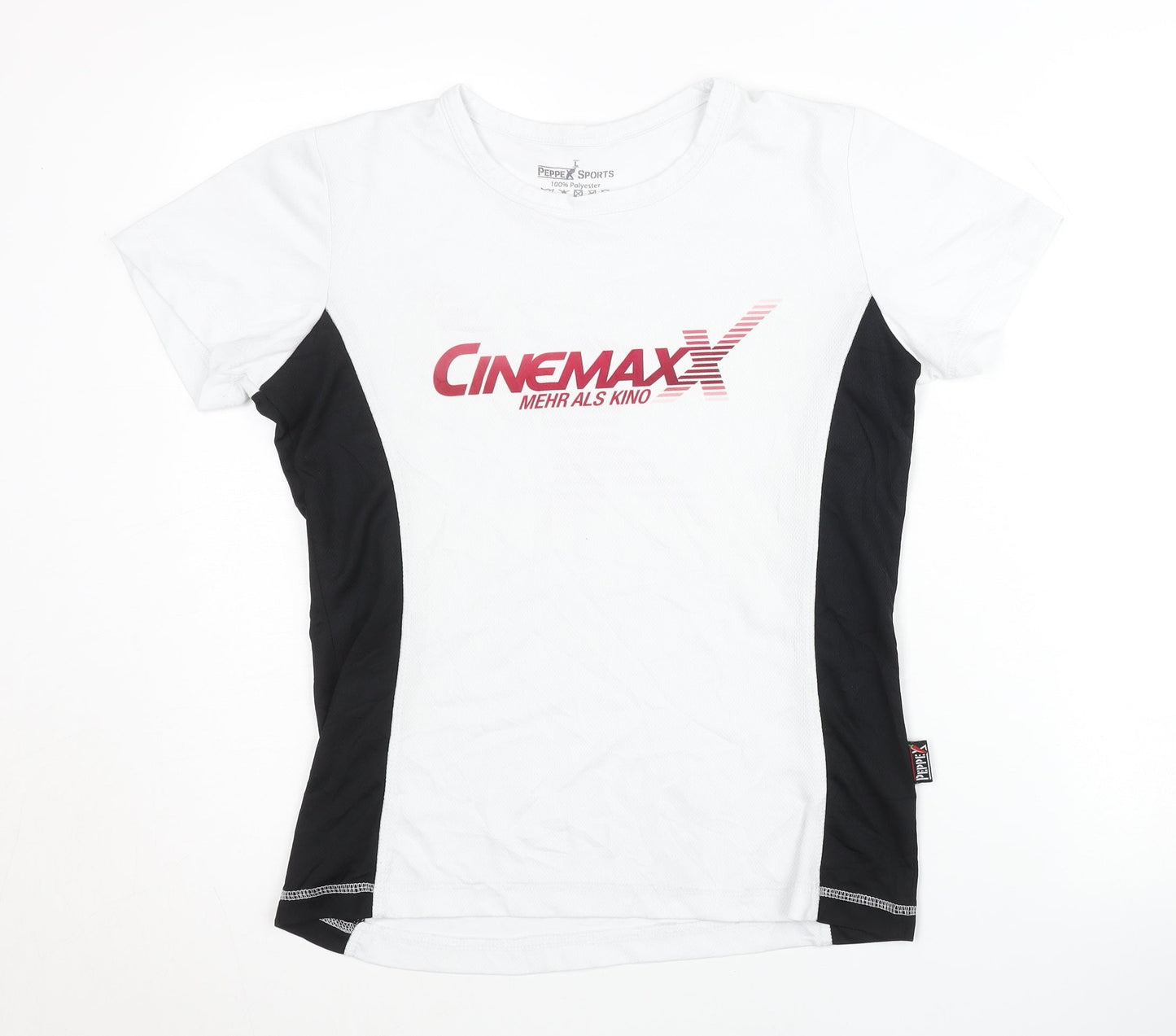 Peppex Sports Unisex White Activewear T-Shirt L