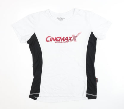 Peppex Sports Unisex White Activewear T-Shirt L