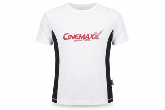 Front view of Peppex Sports unisex white activewear t-shirt l