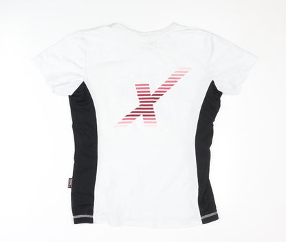 Peppex Sports Unisex White Activewear T-Shirt L