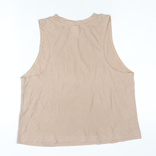 H&M Women's Beige Tank Top M, Gym & Training Basic