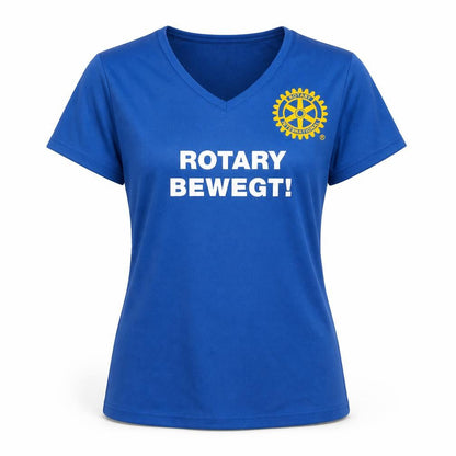OLTEES Women's Blue V-Neck T-Shirt XL