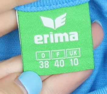 Erima Women's Blue Black Gym T-Shirt Size 10